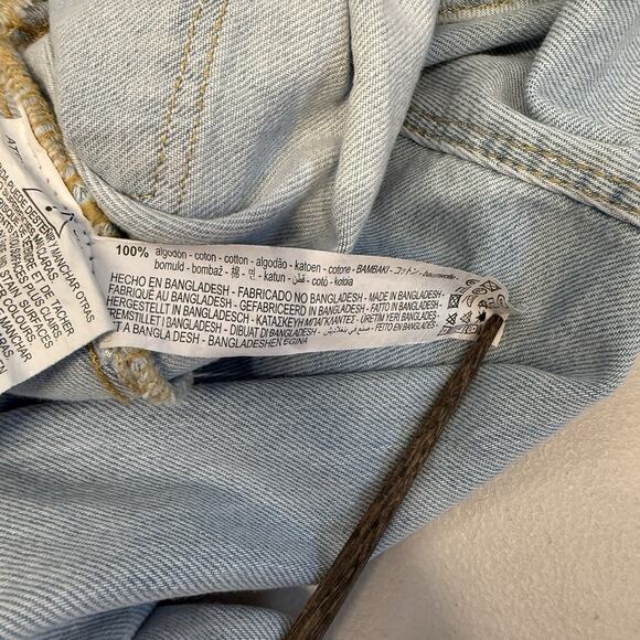 Zara Denim Shacket Shirt Jacket Womens Size XS Oversized Light Blue Button Up - Picture 6 of 8